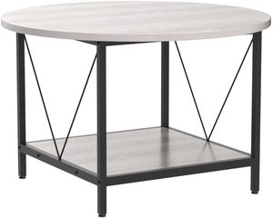 Hot Selling Modern Design <b>Rustic</b> Wood <b>Coffee</b> <b>Table</b> with Metal Marble Stone for Dining and Home Use Storage Shelf Included - Product Image 1