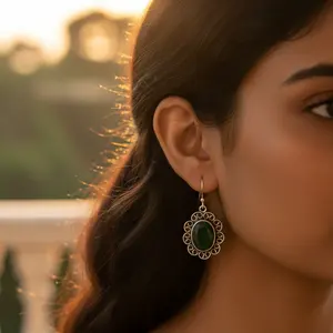 "Vintage Diamond-Pear <b>Drop</b> <b>Earrings</b> in 925 Sterling Silver for Women's Trendy Engagement Gift" - Product Image 3