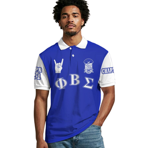 ฟิเบต้าซิกมา 1914 เสื้อปักลายกันยับ ปรับแต่งได้ สำหรับเสื้อเชิ้ตผ้าปิเก้คอตตอน 220 แกรม ปักด้วยไหมเชนิลล์ ลายเทพเจ้าเก้าองค์ สมาคมพี่น้องนักศึกษากรีก - Product Image 4