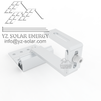 Crochet de fixation solaire réglable en aluminium anodisé YZ de haute qualité pour toiture en tuiles, garantie 12 ans pour supports photovoltaïques de toit solaire