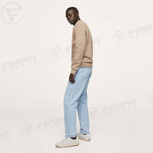 Wholesale Custom Logo Plain Men <b>Crewneck</b> Sweatshirt Relaxed Fit 100% Cotton Blanks Soft Comfy Basics Custom Sweatshirts For Men - Product Image 3