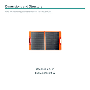 100W 18V 2-Fold <b>Solar</b> <b>Panel</b> Charger for Camping and Outdoor Power - Product Image 5