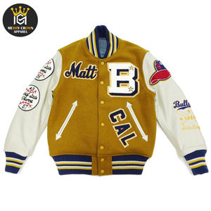 2025 High Quality Made Low Moq Lettermen Jacket Winter Jacket Customized Logo Printed Lettermen Jacket - Product Image 1