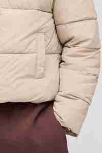 Chaqueta acolchada alta para hombre de la mejor calidad, Capucha con cuello embudo para cortavientos de óxido, piel de tela de lona acolchada de invierno cálido - Product Image 3