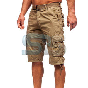 Nueva llegada de algodón para hombre Cargo Shorts Casual Loose Fit pantalones cortos al aire libre con logotipo personalizado de tela de alta calidad y múltiples bolsillos - Product Image 4