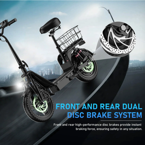 Patinete Eléctrico Urbano Plegable sin Escobillas de 14 Pulgadas, Aleación de Aluminio, Batería de Litio de 48V 10Ah, Controlado por Aplicación, 100 kg - Product Image 6