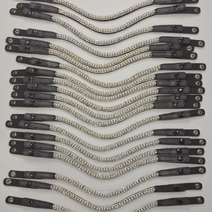 Bandas de cabeza de caballo de cuero elegantes hechas a mano, acolchadas suaves y duraderas para entrenamiento de equitación y espectáculos, tachuelas ecuestres - Product Image 1