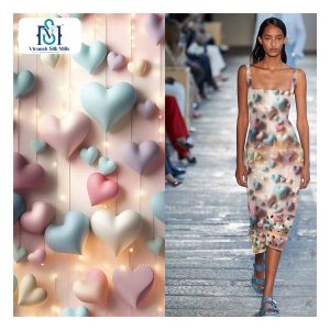 Tissu imprimé numérique de rayonne de viscose pour la robe de femmes imprimée réactive d'écharpe - Product Image 1