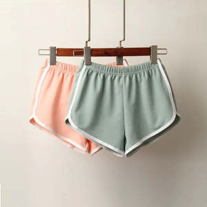 กางเกงขาสั้นผ้าคอตตอนพิมพ์ลายสำหรับผู้หญิงกางเกงขาสั้นสำหรับใส่วิ่งเล่นฟิตเนสเล่นกีฬาโยคะสีลูกกวาดทรงสามเหลี่ยมว่างสำหรับผู้หญิงออกแบบได้ตามต้องการ - Product Image 1