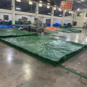 <b>HEAVY</b> <b>DUTY</b> Light Green PE <b>Tarpaulin</b>, High Durability <b>Waterproof</b> Roof Cover, Customizable Colors and Sizes for Truck - Product Image 5