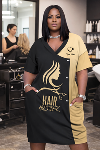 ชุดช่างตัดผมหญิง ดีไซน์ทันสมัย ผลิตตามสั่ง MOQ ต่ำ ผลิตจากใยนม ชุดยูนิฟอร์มร้านเสริมสวย พร้อมโลโก้สั่งทำ สำหรับชุดตัดผม - Product Image 2