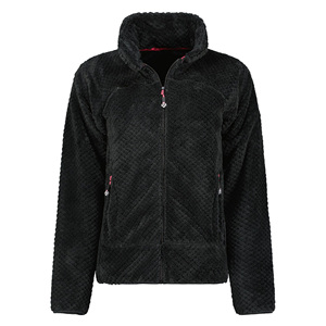 Chaqueta de lana ligera con cremallera de lujo para mujer, chaqueta especial cálida de invierno con bolsillos con cremallera suave y cómoda con logotipo personalizado - Product Image 1