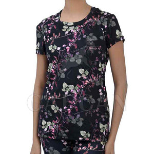 Camisetas con Serigrafía de Diferentes Colores para Mujer, Camisetas Estampadas con Estilo Personalizado y Manga Corta - Product Image 1