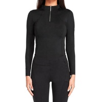 Usine professionnelle vêtements équestres haut pour femme pour l'équitation doux compétition à manches longues couche de Base dames