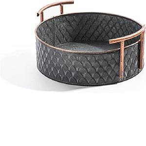 Ensemble de 2 plateaux de service de nourriture de cuisine en métal plateau de Table à manger plateau de service de café de bureau à domicile - Product Image 2