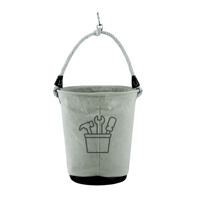 Outil d'échafaudage seau Logo OEM multifonction toile lourde Kit d'outils de levage sac Durable fermeture à glissière en cuir à paroi droite