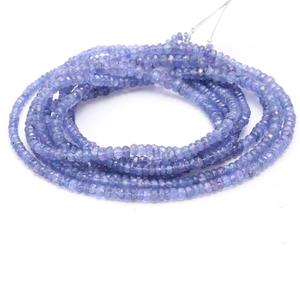 Lustre LD Modèle 100% Naturel Tanzanite Facettes Rondelle Perles Dainty Bleu Superbe Qualité Tiers Certifié pour Personnalisé - Product Image 3