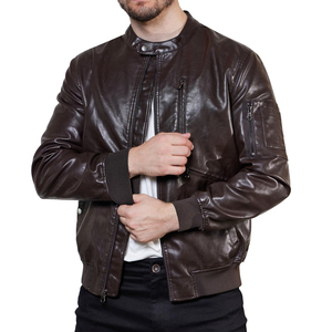 New 2025 <b>Leather</b> Men's <b>Jackets</b> High Quality <b>Leather</b> <b>Jacket</b> For Men Distressed Men Fashionable Custom <b>Leather</b> <b>Jacket</b> - Product Image 4