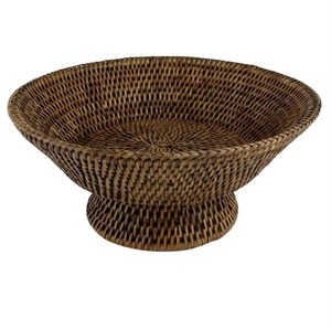 Bol en rotin simple moderne rangement tissé polyvalent pour fruits collations noix cuisine organisateur décoratif de table d'Inde - Product Image 4