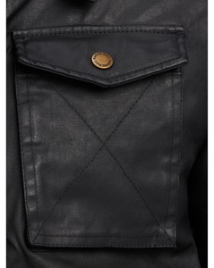 Custom <b>Men's</b> Solid Woven Windproof Breathable Autumn Varsity Casual Hooded <b>Jacket</b> Stand Collar Zipper Closure <b>Warm</b> Pocket Coated - Product Image 5