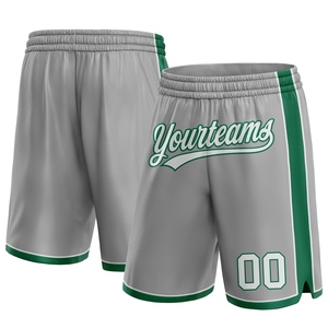 Industrie Direct Engro Sportswear Basketball Shorts Personnalisé Gris Blanc-Vert Kelly Authentique Basketball Shorts - Product Image 1