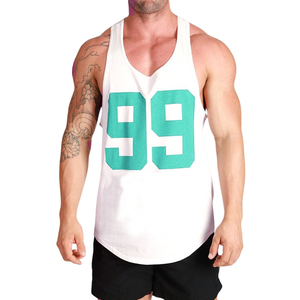 เสื้อกล้ามออกกำลังกายผู้ชายแบบสบายๆ รับผลิตแบบ OEM/ODM ซับเหงื่อ แห้งเร็ว ระบายอากาศดี เสื้อกีฬาขายส่งจำนวนมาก สกรีนโลโก้ตามสั่ง 100% - Product Image 4