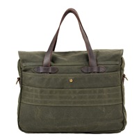 Bandoulière en cuir Sac pour ordinateur portable Mallette Toile cirée Groomsman Cadeau pour lui Son LCTG-0036