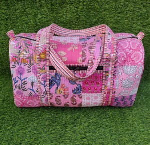 Bolso de lona de retazos de algodón hecho a mano para mujer, Mensajero de viaje bellamente diseñado, cadena de tela cómoda, Otoño Invierno - Product Image 1