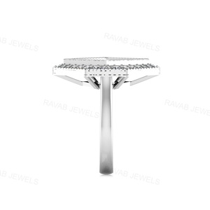 Anillo de Plata de Ley Chapado en Oro de 14K con Circonita para Mujer, Personalizado, de Alta Calidad, Nuevo Modelo 2025, Fabricado Directamente en India - Product Image 6