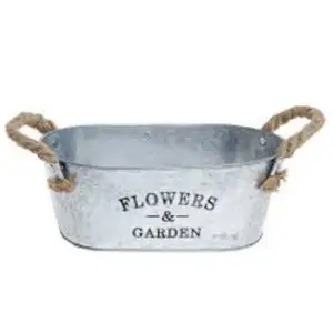 Galvanizado Planter Garden Decor Verde dentro do pote, eles se tornam uma extensão significativa da própria planta