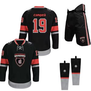 Maillots de hockey personnalisés OEM de qualité supérieure, légers, avec impression photo, vêtements de sport, broderie, sergé, sublimation, uniformes de hockey pour équipes - Product Image 2