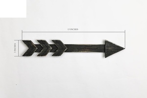 Arrow Decor, Black Wood Arrow Sign Wall Decor-Decorativo Farmhouse Home Wall Hanging Decor, 2 Pack - Product Image 5