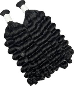 La mejor calidad 100% Virgen cutícula alineada Remy máquina doble trama extensiones de cabello suelta onda profunda vietnamita Color más oscuro solamente - Product Image 4