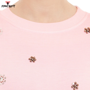 Professional Made Printing Design Cotton <b>Fleece</b> Fabric Pullover Cotton Solid Color Custom Logo Women Sweat <b>Shirt</b> - Product Image 6