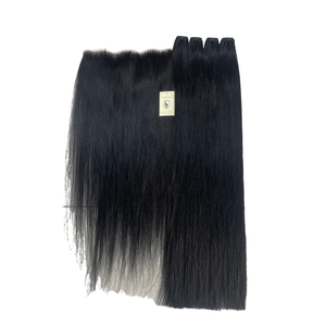 Cabello humano 100% Natural sin procesar, extensión de cabello Frontal de encaje transparente, virgen peruano, HD - Product Image 1