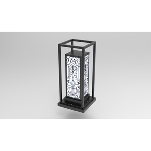 DNT.003.10 Lampe solaire de jardin haut de gamme en fer, corps de lampe en fer, LED 5W blanc chaud, IP65 pour aménagement extérieur, route, température de couleur 3000K - Product Image 4