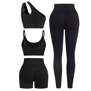 Ensemble de yoga et de fitness sans couture en 2 pièces personnalisé pour femmes, haut sans manches et leggings de sport pour femmes, vêtements de yoga, ensembles de fitness - Product Image 5