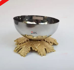 Tazón de comida y ensalada de aluminio con acabado dorado de aspecto moderno para restaurante y bar de hotel - Product Image 5