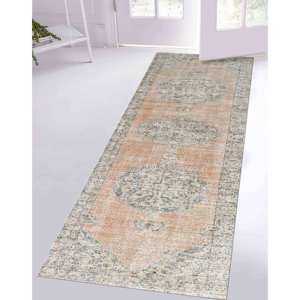 Orange Oriental Vintage Style <b>Chenille</b> Turkish <b>Rug</b> Printed <b>Rug</b>,<b>Chenille</b> <b>Rug</b> - Product Image 2