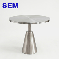 Base de table en acier inoxydable SEM, forme conique, base de table en métal pour table ronde ou carrée, pieds de meubles
