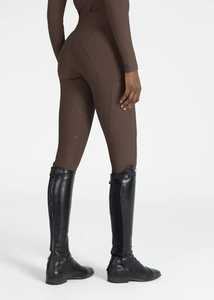 Leggings de equitación personalizados para mujer con agarre de silicona, asiento completo, panel de malla y elastano elástico para entrenamiento de caballos, personalizables. - Product Image 3