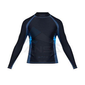 Long Sleeves Premium Quality Rash Guard for <b>Men</b> Adult Size Top Trending Design Polyester Spandex Fabric Comfortable <b>Stretchy</b> - Product Image 6