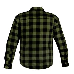 Camisa Blindada a Cuadros para Hombre y Mujer, Azul y Negro, Antidesgarro, Ropa Protectora para Motociclistas, Cremallera Oculta, Algodón, Kevlar, Chaqueta de Motociclismo - Product Image 5