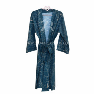 100% Cotton Floral Printed Kimono Robe Summer <b>Long</b> Sleepwear Nightwear with Loose Silhouette Vacation Style <b>Kaftan</b> Robe - Product Image 3