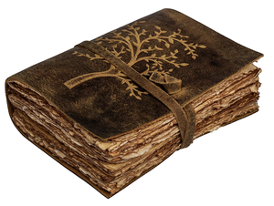 Efined-diario de cuero genuino hecho a mano, con tapa dura en relieve, páginas de bordes preciosos - Product Image 2