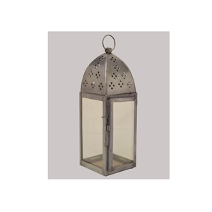 Premium Quality Rectangle Shaped Metal <b>Lantern</b> with Hanging Handle <b>Silver</b> Colored for Home Decoration Available for Export - Product Image 1