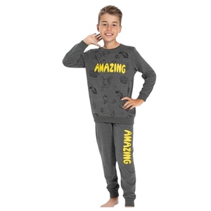 Conjunto de Pijamas de Algodón Suave para Niños, Manga Larga, Tejido Interlock de 2 Hilos, de 3 a 10 Años, Pijamas de Invierno para Niños y Niñas con Estampado - Product Image 3