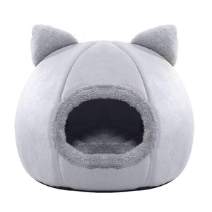 Inverno auto-riscaldamento gatto tappetino comodo per animali domestici tenda per dormire grotta con modello solido per il riposo al coperto caldo - Product Image 1