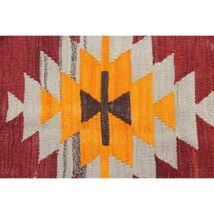 Tapis vintage, grand tapis de 5,7 x 10,4 pieds, tapis turc en laine à imprimé animal rouge - Product Image 4