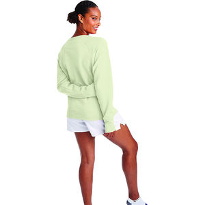 Sudadera de cuello redondo de gran tamaño para mujer con logotipo personalizado 100% algodón de manga larga para otoño - Product Image 2